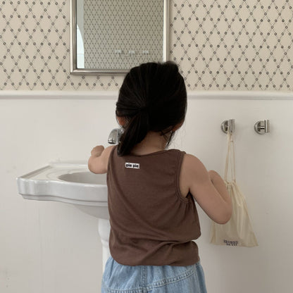 Toddler SS25 Sleeveless Ribbed Tank Top (1 - 7y) - 3 Colors kids outfit