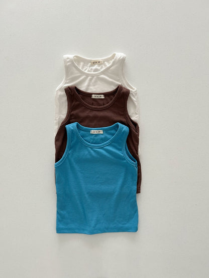 Toddler SS25 Sleeveless Ribbed Tank Top (1 - 7y) - 3 Colors kids outfit