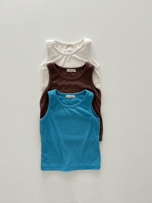 Toddler SS25 Sleeveless Ribbed Tank Top (1 - 7y) - 3 Colors kids outfit