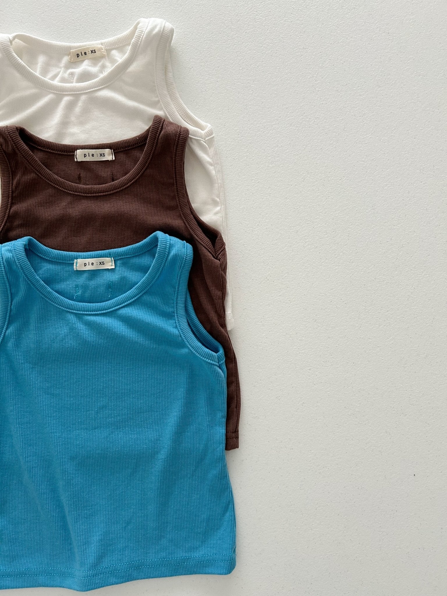 Toddler SS25 Sleeveless Ribbed Tank Top (1 - 7y) - 3 Colors kids outfit