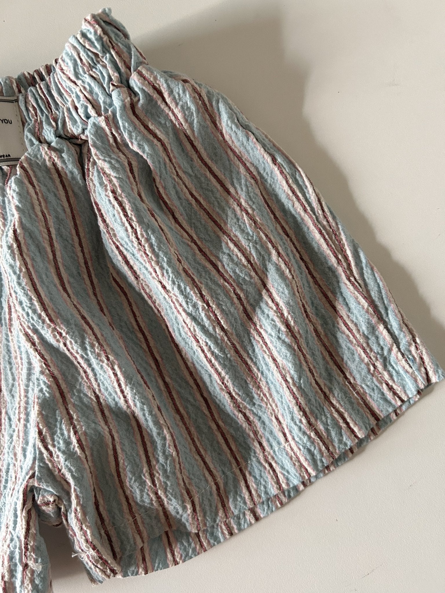 Toddler SS25 Stripe Boxer Shorts (1 - 7y) - Sky Blue kids outfit