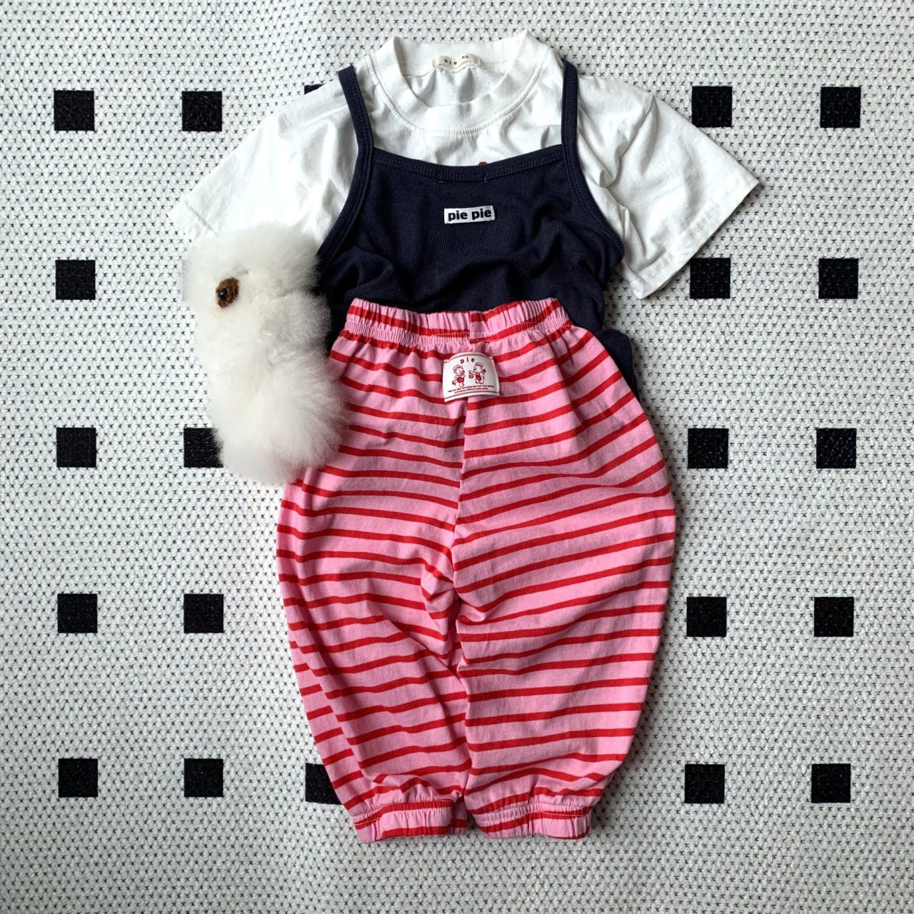 Toddler SS25 Stripe Jogger Pants (1 - 7y) - Pink kids outfit