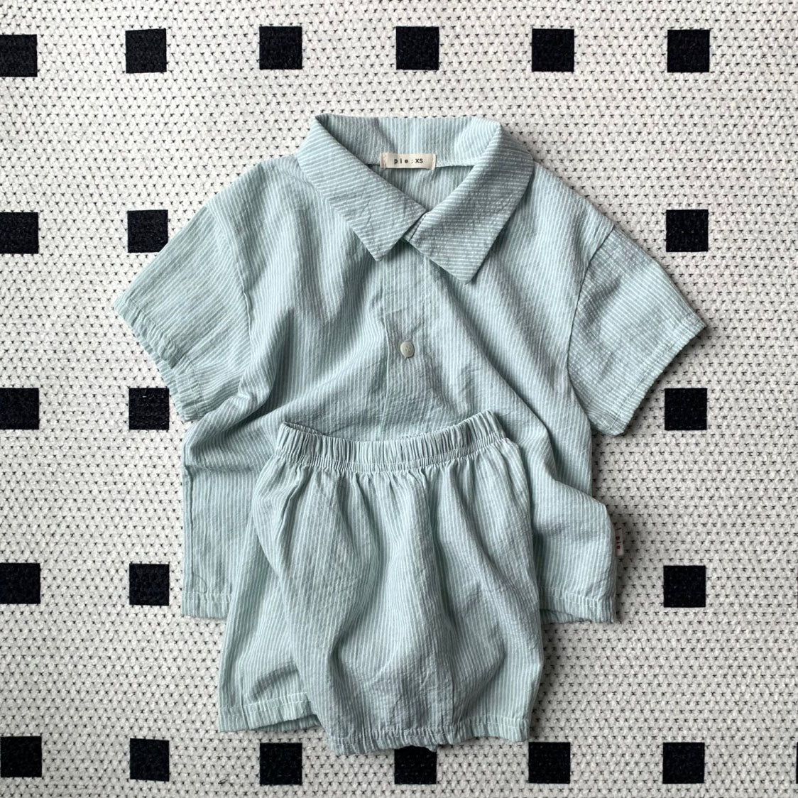 Toddler SS25 Stripe Short Sleeve Shirt (1 - 7y) - 2 Colors kids outfit