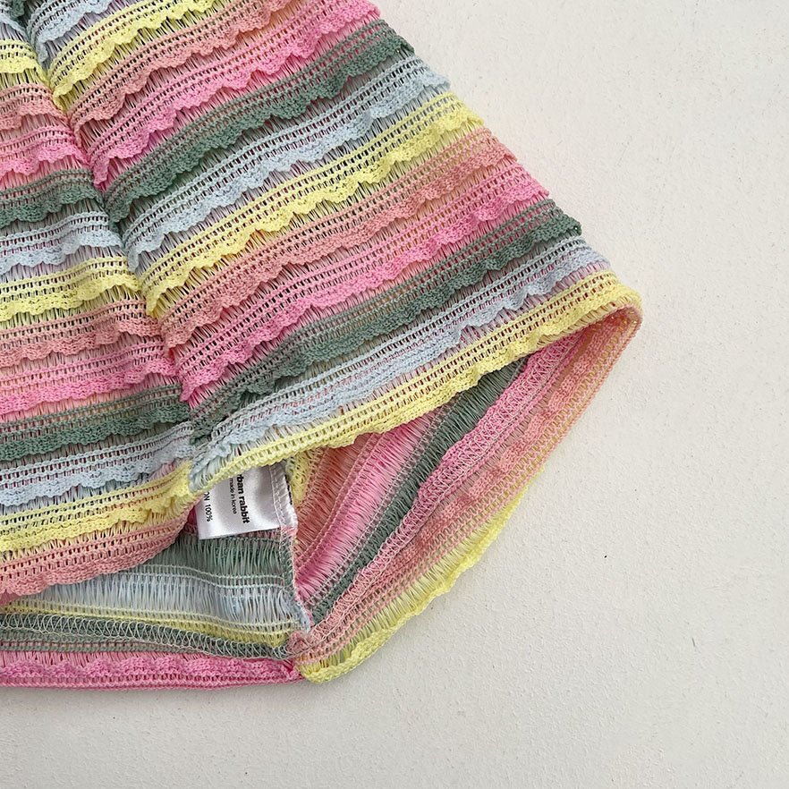 Toddler SS25 Stripe Tank Crochet Dress (1 - 7y) - 2 Colors kids outfit