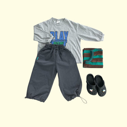 Toddler SS26 Adjustable Hem Jogger Pants (3 - 11y) - 2 Colors kids outfit