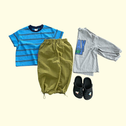 Toddler SS26 Adjustable Hem Jogger Pants (3 - 11y) - 2 Colors kids outfit
