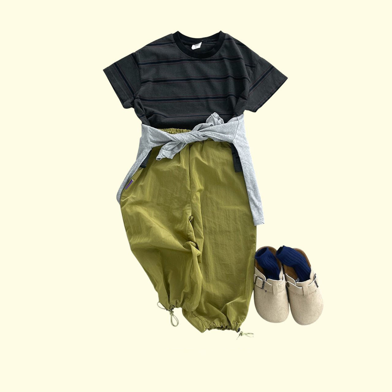 Toddler SS26 Adjustable Hem Jogger Pants (3 - 11y) - 2 Colors kids outfit