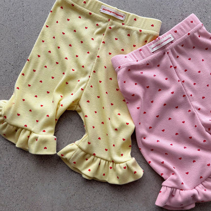 Toddler SS26 All-Over Heart Ribbed Ruffle Hem Biker Shorts (1-8y) - 2 Colors kids outfit