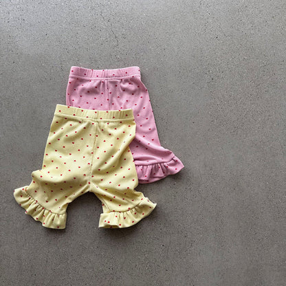 Toddler SS26 All-Over Heart Ribbed Ruffle Hem Biker Shorts (1-8y) - 2 Colors kids outfit