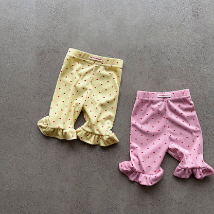 Toddler SS26 All-Over Heart Ribbed Ruffle Hem Biker Shorts (1-8y) - 2 Colors kids outfit