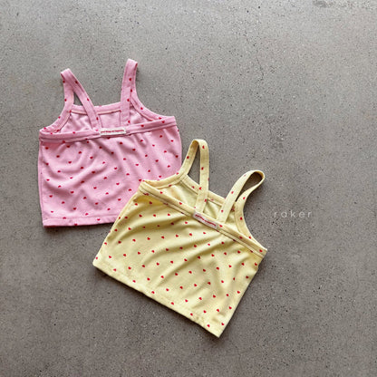 Toddler SS26 All-Over Heart Ribbed Tank Top (1-8y) - 2 Colors kids outfit