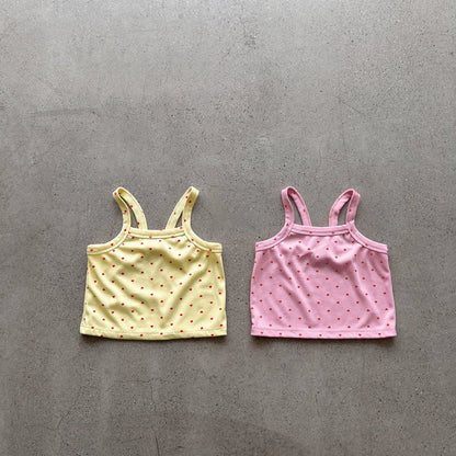Toddler SS26 All-Over Heart Ribbed Tank Top (1-8y) - 2 Colors kids outfit