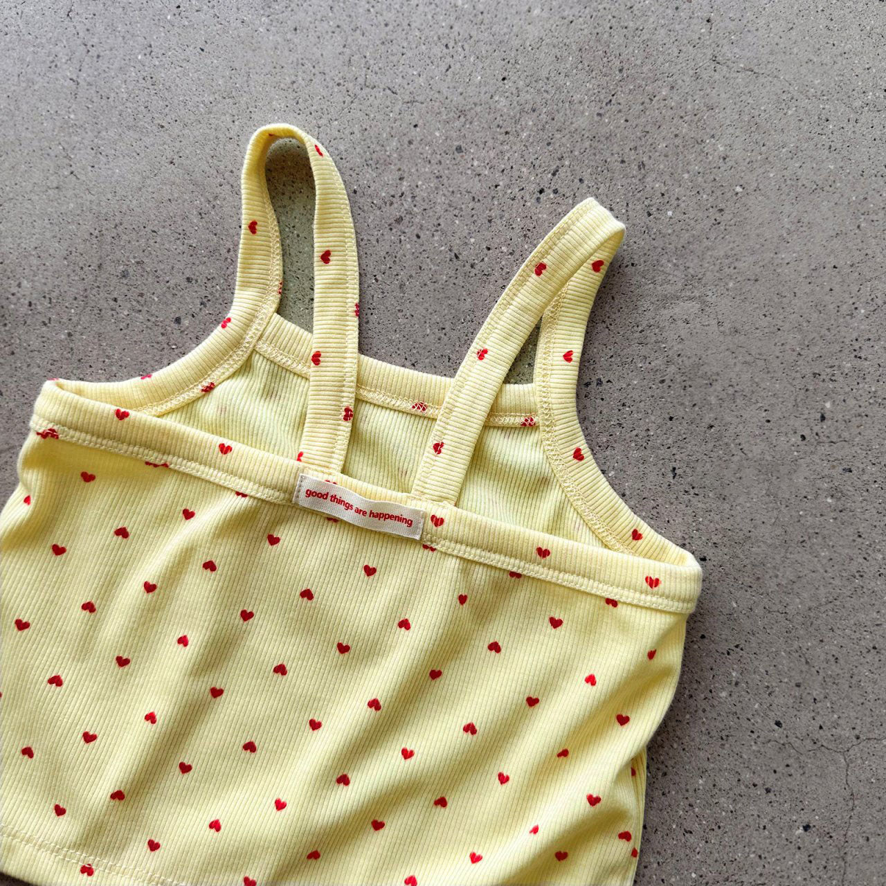 Toddler SS26 All-Over Heart Ribbed Tank Top (1-8y) - 2 Colors kids outfit