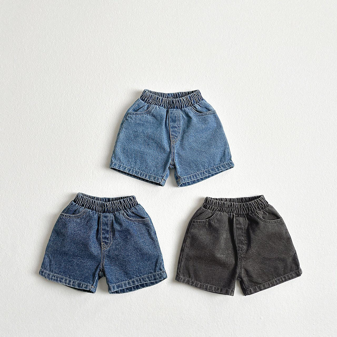 Toddler SS26 Basic Denim Shorts (2 - 10y) - 3 Colors - AT NOON STORE