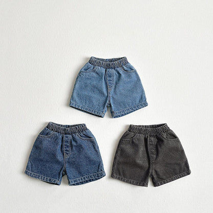 Toddler SS26 Basic Denim Shorts (2 - 10y) - 3 Colors - AT NOON STORE