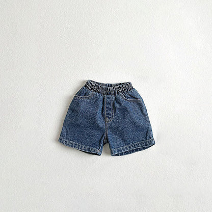 Toddler SS26 Basic Denim Shorts (2 - 10y) - 3 Colors - AT NOON STORE