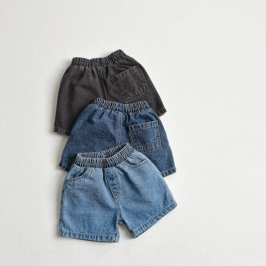 Toddler SS26 Basic Denim Shorts (2 - 10y) - 3 Colors - AT NOON STORE