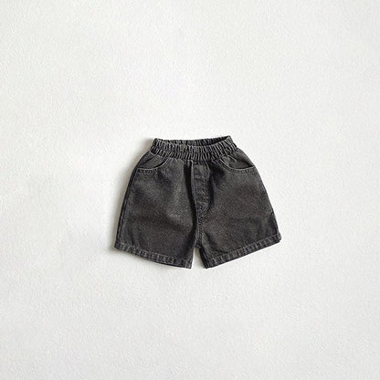 Toddler SS26 Basic Denim Shorts (2 - 10y) - 3 Colors - AT NOON STORE
