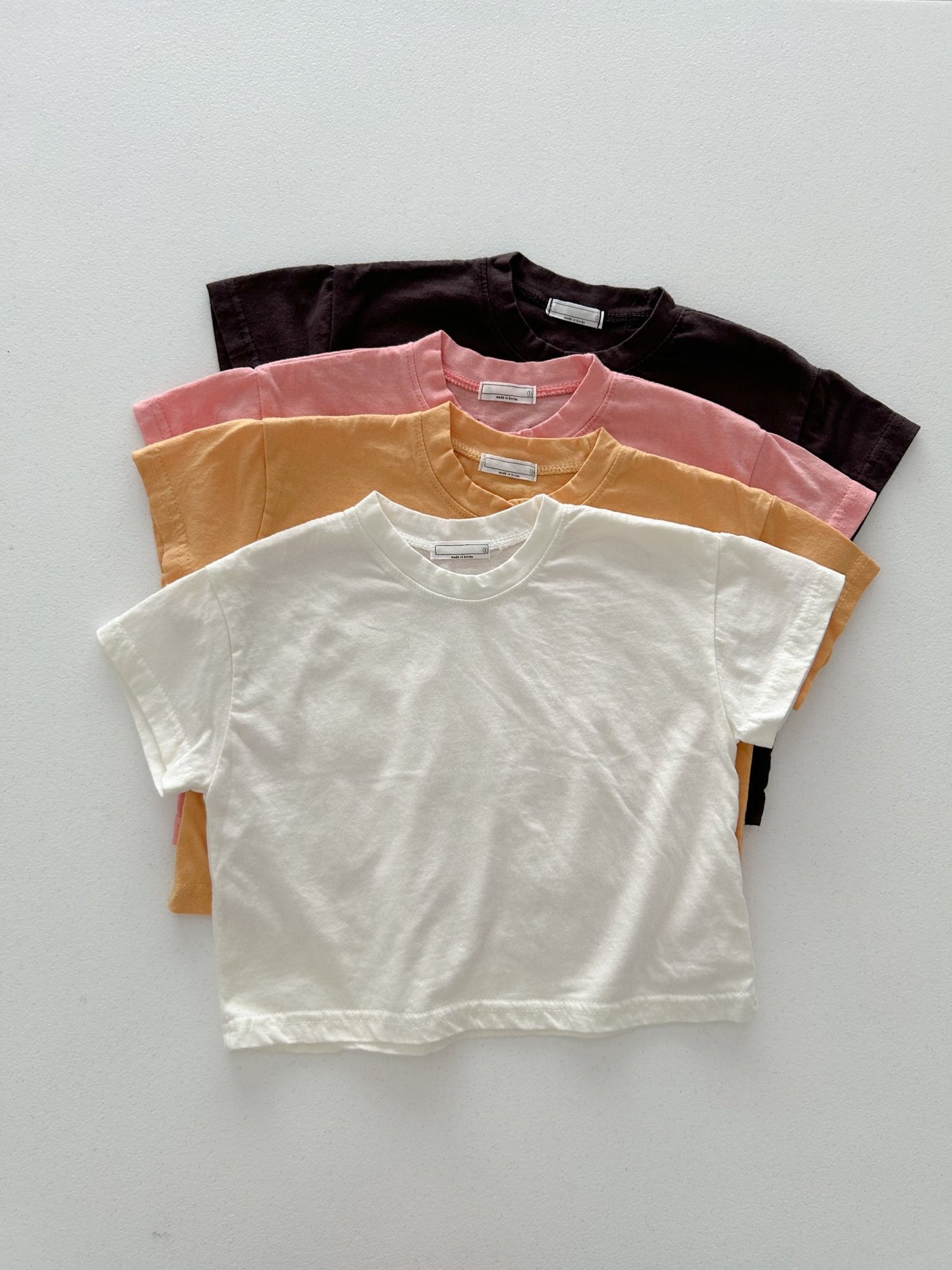 Toddler SS26 Basic Short Sleeve Top (4m - 6y) - 4 Colors - AT NOON STORE