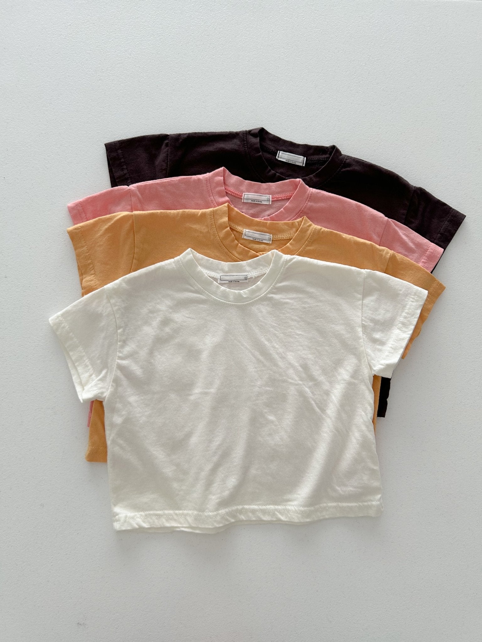 Toddler SS26 Basic Short Sleeve Top (4m - 6y) - 4 Colors - AT NOON STORE