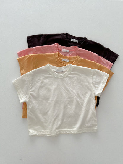 Toddler SS26 Basic Short Sleeve Top (4m - 6y) - 4 Colors - AT NOON STORE