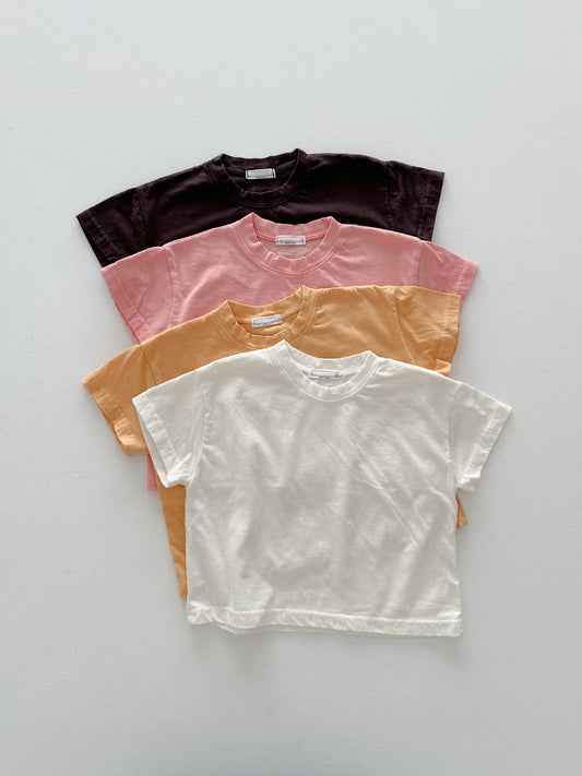 Toddler SS26 Basic Short Sleeve Top (4m - 6y) - 4 Colors - AT NOON STORE