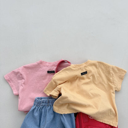 Toddler SS26 Basic Short Sleeve Top (4m - 6y) - 4 Colors - AT NOON STORE