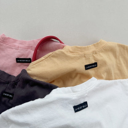 Toddler SS26 Basic Short Sleeve Top (4m - 6y) - 4 Colors - AT NOON STORE