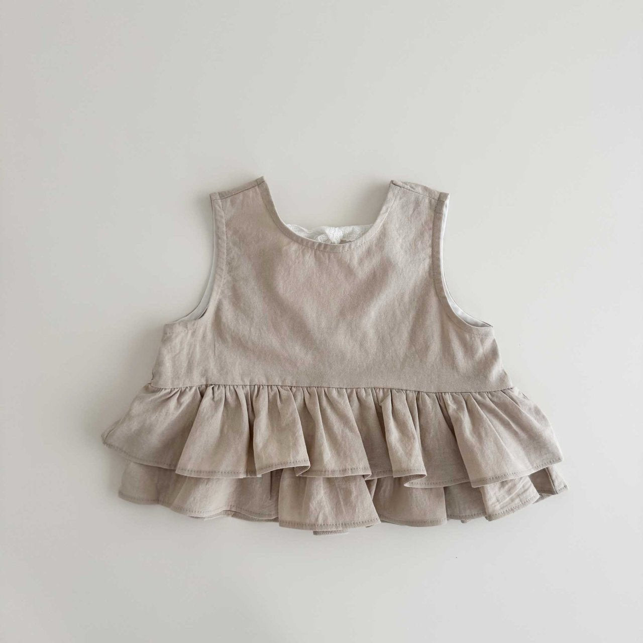 Toddler SS26 Bow Back Ruffle Hem Top (1 - 6y) - 2 Colors - AT NOON STORE