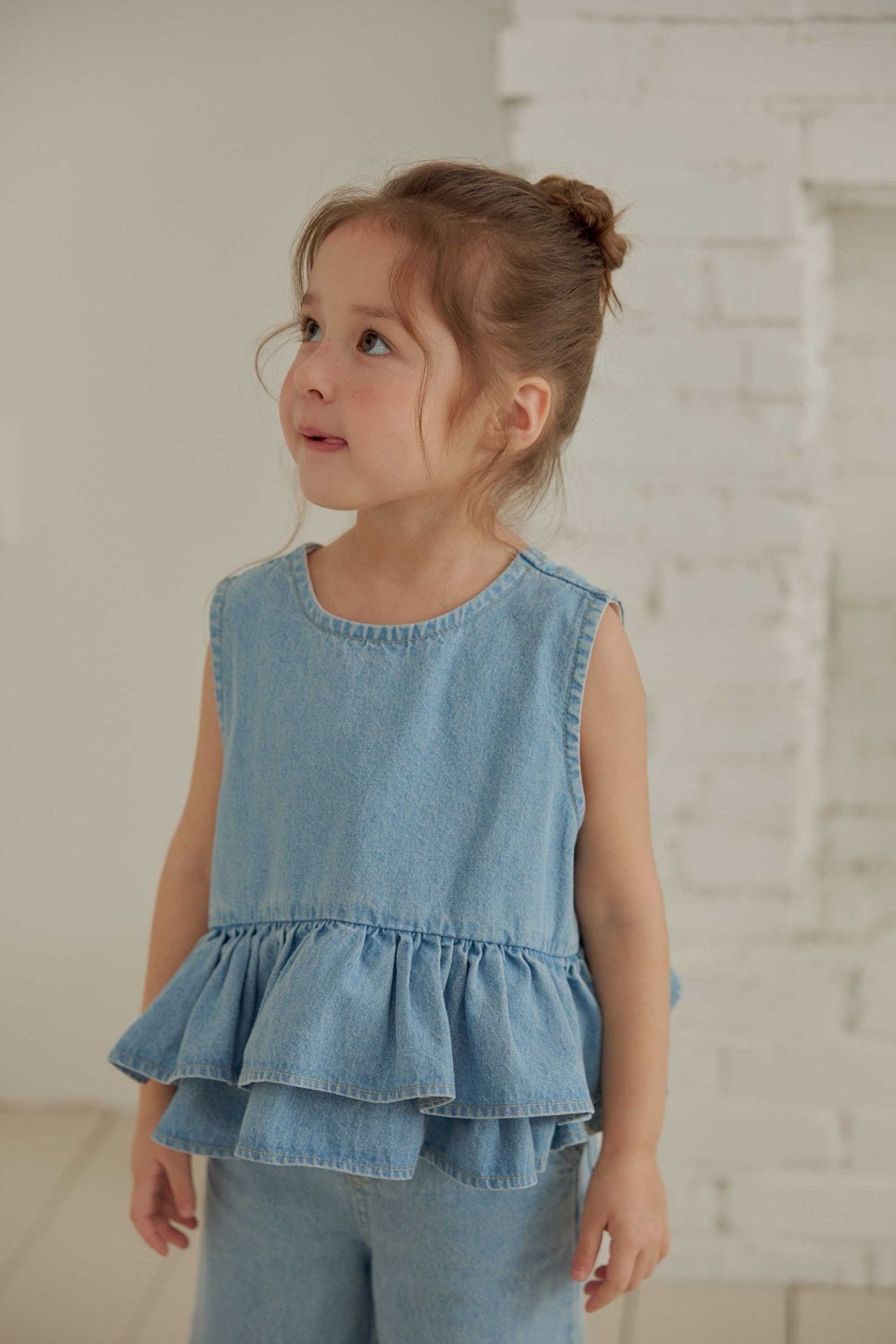 Toddler SS26 Bow Back Ruffle Hem Top (1 - 6y) - 2 Colors - AT NOON STORE
