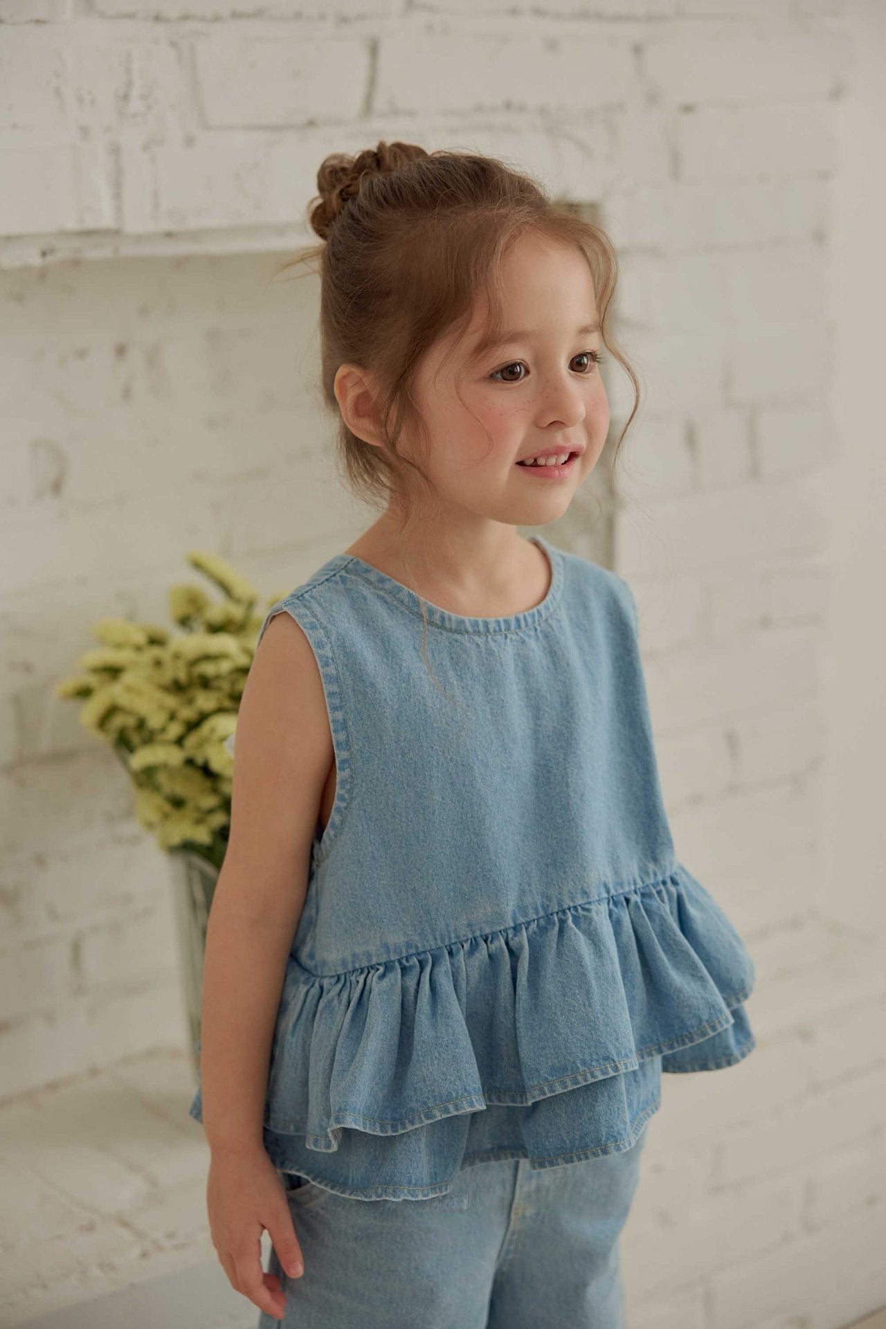 Toddler SS26 Bow Back Ruffle Hem Top (1 - 6y) - 2 Colors - AT NOON STORE