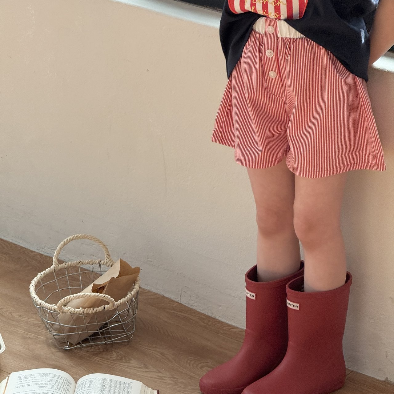Toddler SS26 Button Front Stripe Shorts (2 - 8y) - 2 Colors - AT NOON STORE