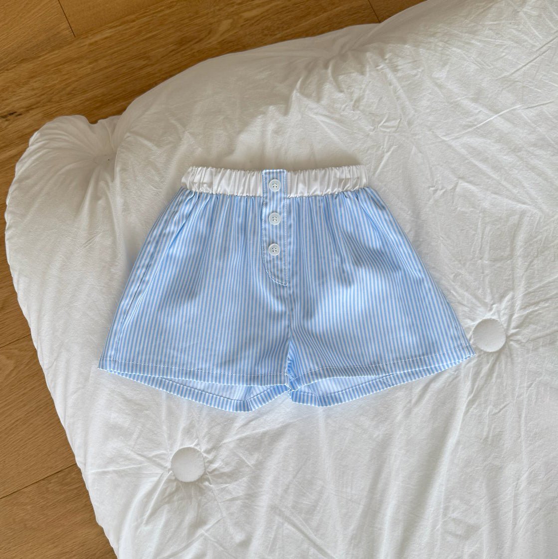 Toddler SS26 Button Front Stripe Shorts (2 - 8y) - 2 Colors - AT NOON STORE