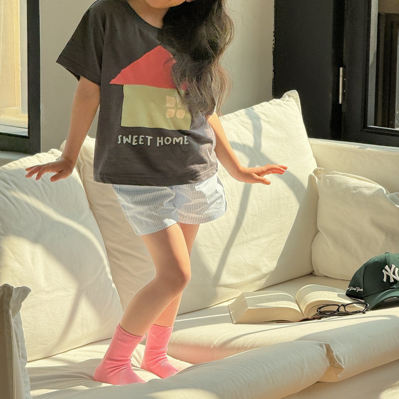 Toddler SS26 Button Front Stripe Shorts (2 - 8y) - 2 Colors - AT NOON STORE