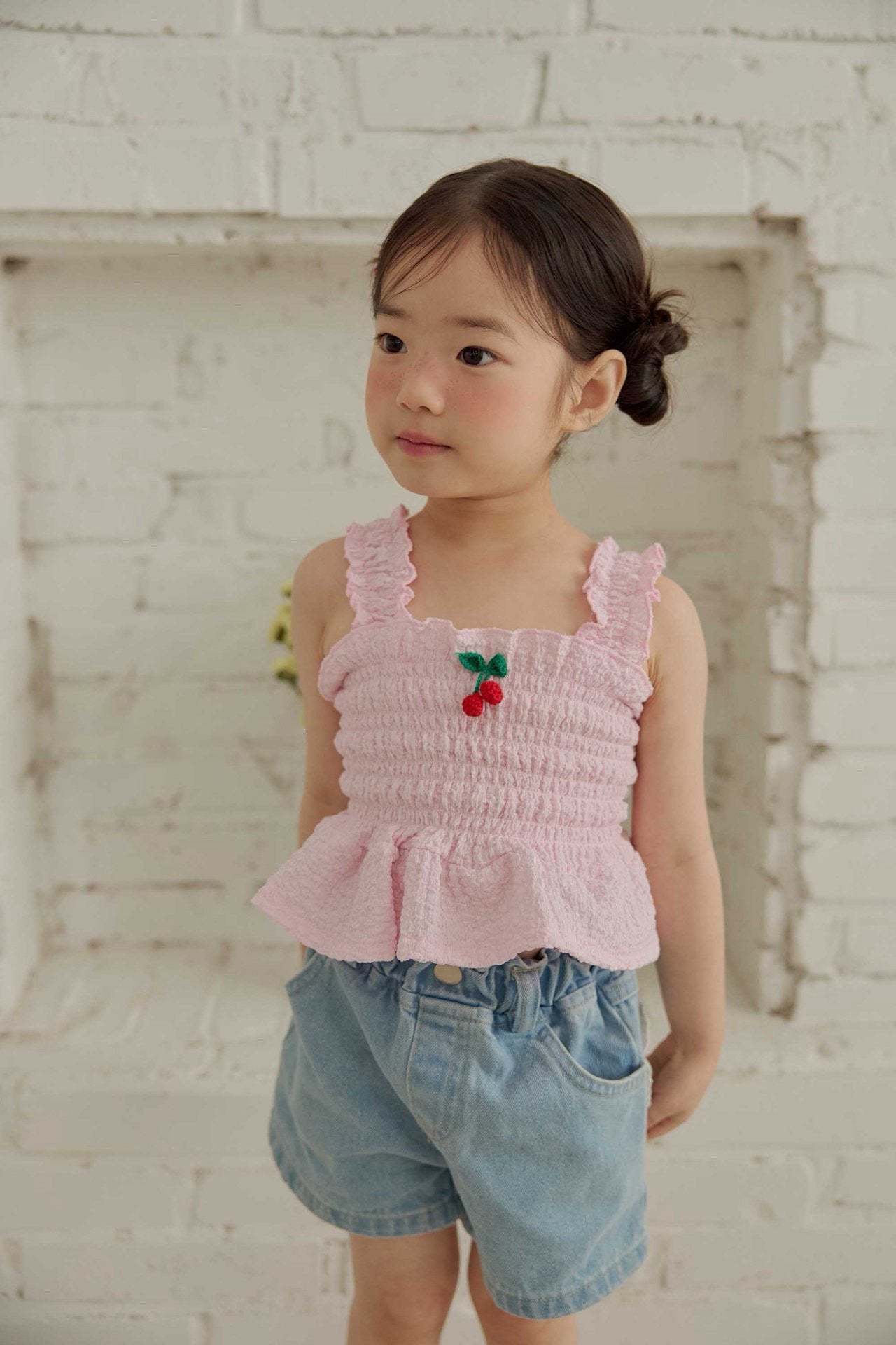 Toddler SS26 Cherry Smocked Peplum Top (1 - 6y) - 2 Colors - AT NOON STORE