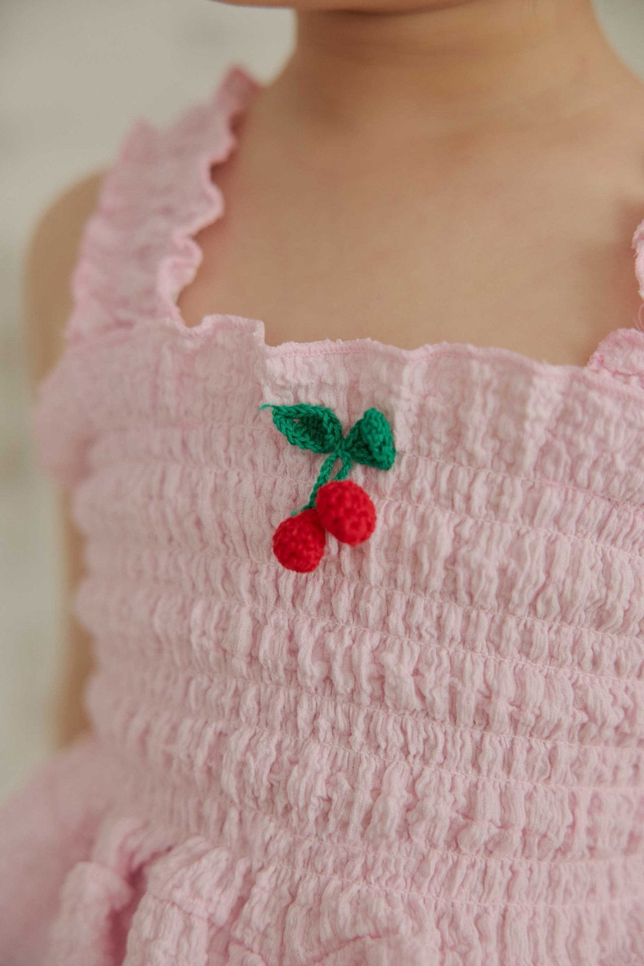 Toddler SS26 Cherry Smocked Peplum Top (1 - 6y) - 2 Colors - AT NOON STORE