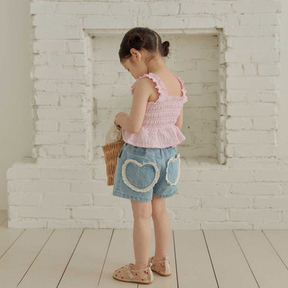 Toddler SS26 Cherry Smocked Peplum Top (1 - 6y) - 2 Colors - AT NOON STORE