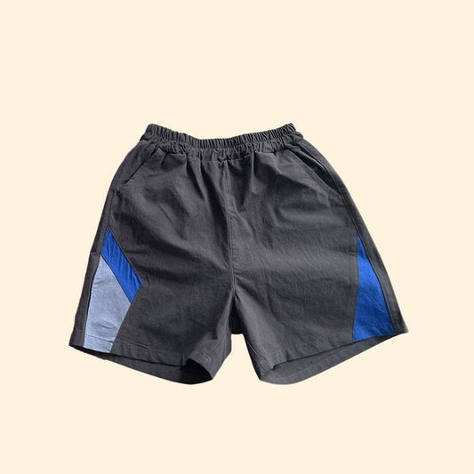 Toddler SS26 Colorblock Bermuda Shorts (3 - 7y) - Charcoal - AT NOON STORE