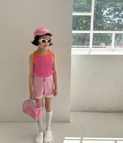 Toddler SS26 Colorblock Sleeveless Ribbed Top (1 - 6y) - 2 Colors kids outfit