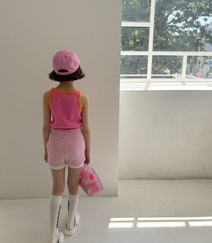 Toddler SS26 Colorblock Sleeveless Ribbed Top (1 - 6y) - 2 Colors kids outfit