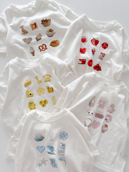 Toddler SS26 Cute Little Things Short Sleeve Top (1 - 6y) - 5 Colors kids outfit
