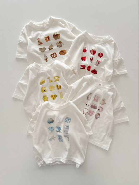 Toddler SS26 Cute Little Things Short Sleeve Top (1 - 6y) - 5 Colors kids outfit