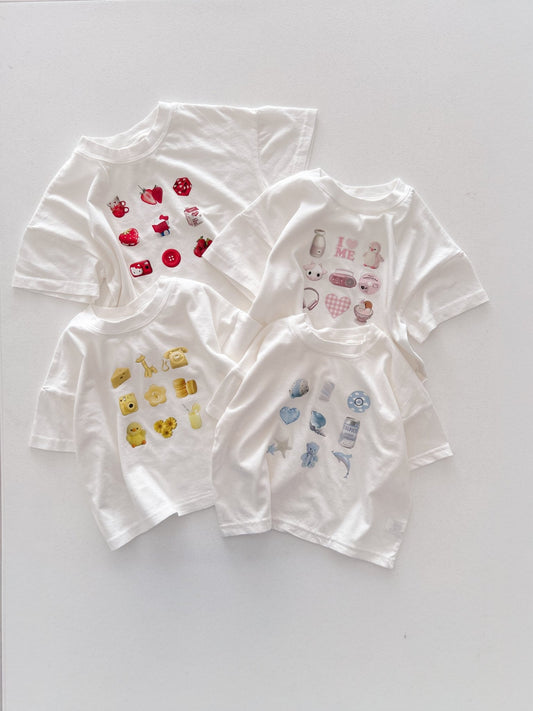 Toddler SS26 Cute Little Things Short Sleeve Top (1 - 6y) - 5 Colors - AT NOON STORE