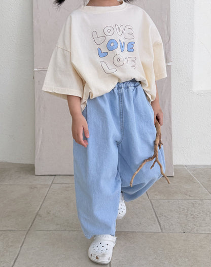 Toddler SS26 Denim Baggy Pants (1 - 7y) - 2 Colors - AT NOON STORE