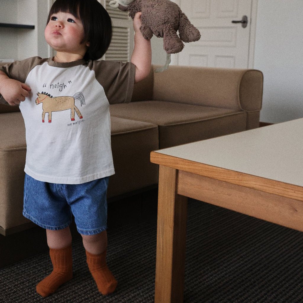 Toddler SS26 Denim Shorts (6m - 7y) - Blue - AT NOON STORE