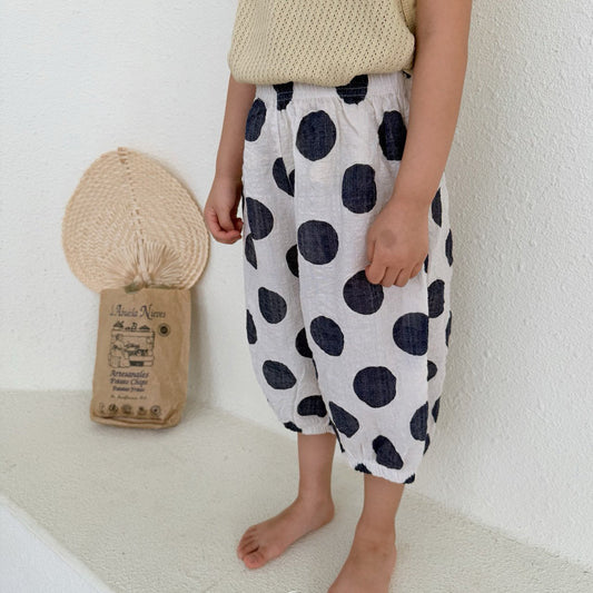 Toddler SS26 Dot Bubble Crop Pants (1 - 7y) - 2 Colors - AT NOON STORE