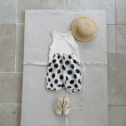 Toddler SS26 Dot Bubble Crop Pants (1 - 7y) - 2 Colors - AT NOON STORE