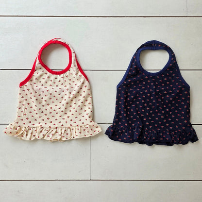 Toddler SS26 Floral Print Halter Tank Top (2 - 7y) - 2 Colors - AT NOON STORE