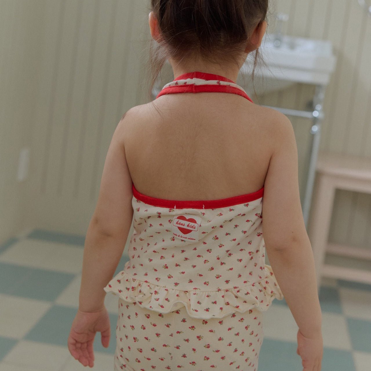 Toddler SS26 Floral Print Halter Tank Top (2 - 7y) - 2 Colors - AT NOON STORE