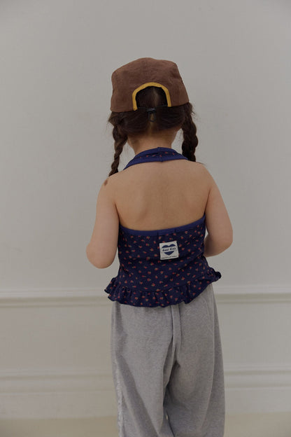 Toddler SS26 Floral Print Halter Tank Top (2 - 7y) - 2 Colors - AT NOON STORE